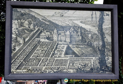 Heidelberg Castle and the Hortus Palatinus garden - what it looked like in the past